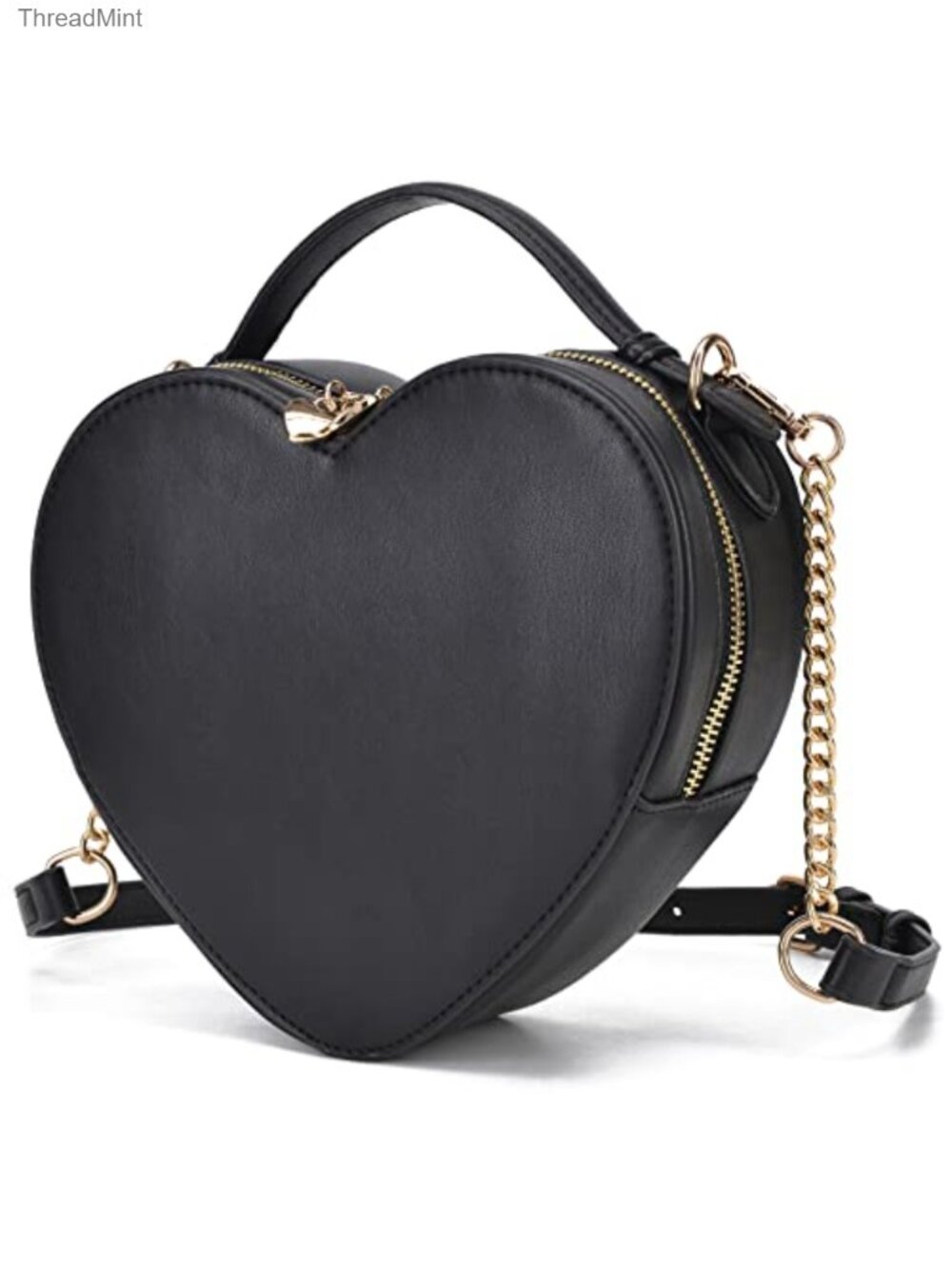 Heart Shape Crossbody Purse for Women – Cute Shoulder Bag, Zip-Around PU